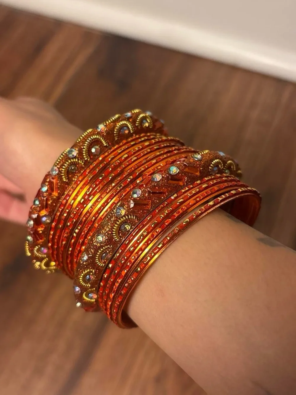 Orange Bangle Set - Picture 2 of 2